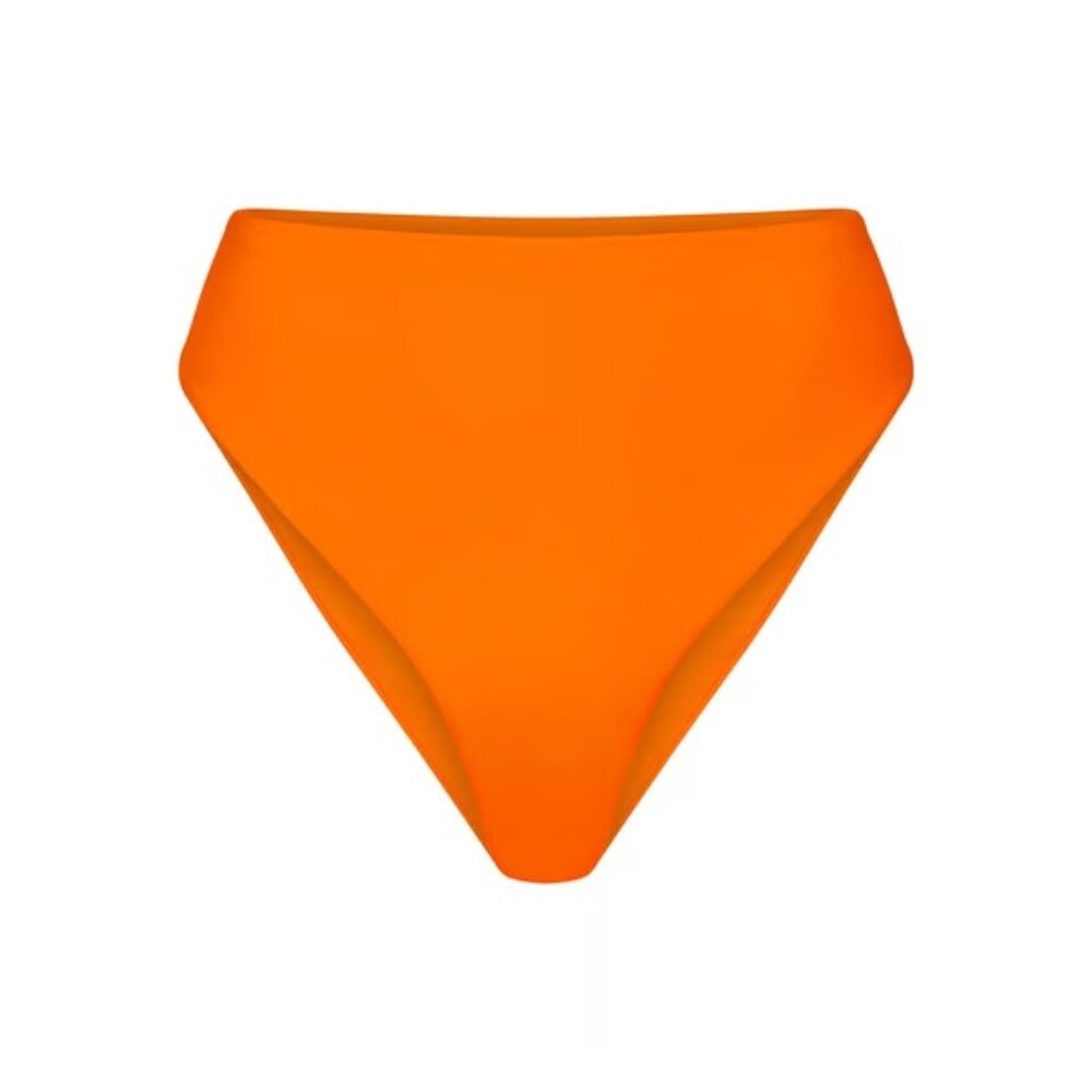 SKIMS Signature Swim Mid Waist Bottoms / Small / Orange Bikini
